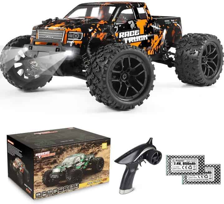 118 Scale RC Monster Truck 18859E 36kmh Speed 4X4 Off Road Remote Control Truck,Waterproof Electric Powered RC Cars All Terrain Toys Vehicles