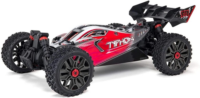 ARRMA 18 Typhon 4X4 V3 3S BLX Brushless Buggy RC Truck RTR (Transmitter and Receiver Included Batteries and Charger Required) Red ARA4306V3