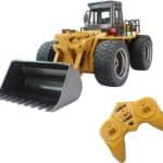 Fistone RC Truck Alloy Shovel Loader Tractor 2.4G Radio Control 4 Wheel Bulldozer 4WD Front Loader Construction Vehicle