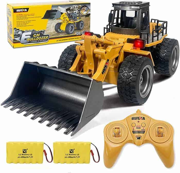Remote Control Bulldozer Toys 118 Hobby RC Trucks Caterpillar Aluminum Alloy Rc Front Loader 4WD for 415 Years Old Boys Kids Birthday Christmas Gift