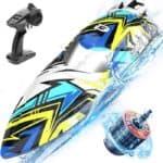 DEERC Brushless Remote Control Boat, 30 mph
